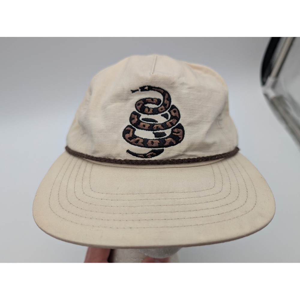 Howler Brothers Beige Ripstop Snake Graphic Rope Snapback Hat Mens